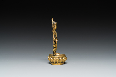 A small gilt bronze 'Buddha' sculpture, Nepal, 17/18th C.