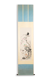 Wang Xuetao 王雪濤 (1903-1982): 'Bird and insects', ink and colour on paper