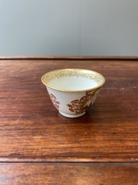 A polychrome Meissen porcelain chinoiserie tea bowl by J.G. H&ouml;roldt, Germany, ca. 1725