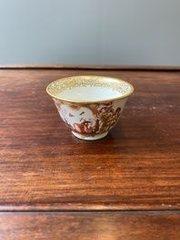 A polychrome Meissen porcelain chinoiserie tea bowl by J.G. H&ouml;roldt, Germany, ca. 1725