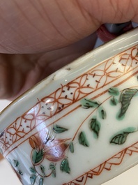 Rare bo&icirc;te &agrave; &eacute;pices couverte en porcelaine de Chine famille verte, Kangxi