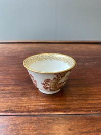 A polychrome Meissen porcelain chinoiserie tea bowl by J.G. H&ouml;roldt, Germany, ca. 1725