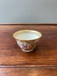 A polychrome Meissen porcelain chinoiserie tea bowl by J.G. H&ouml;roldt, Germany, ca. 1725
