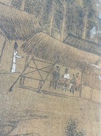 Zhou Chen 周臣 (1460-1535): 'Bergachtig landschap', inkt op zijde