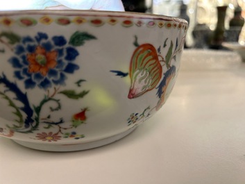 A Chinese famille rose 'Pompadour' bowl, Qianlong, ca. 1745