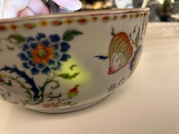 A Chinese famille rose 'Pompadour' bowl, Qianlong, ca. 1745