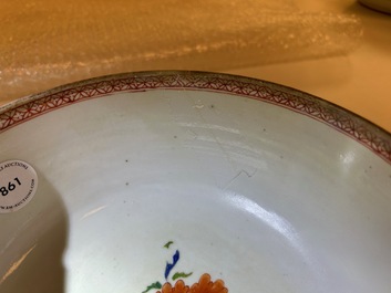 A Chinese famille rose 'Pompadour' bowl, Qianlong, ca. 1745