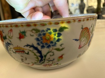 A Chinese famille rose 'Pompadour' bowl, Qianlong, ca. 1745