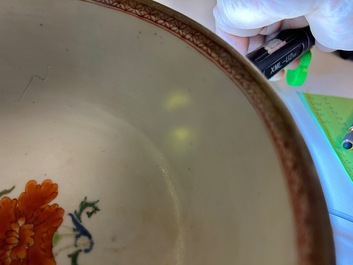 A Chinese famille rose 'Pompadour' bowl, Qianlong, ca. 1745