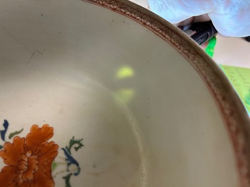 A Chinese famille rose 'Pompadour' bowl, Qianlong, ca. 1745