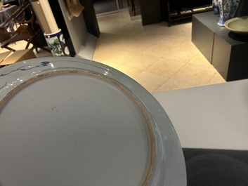 A Chinese blue and white 'Romance of the Three Kingdoms' dish, Yongzheng