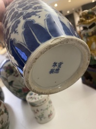 A varied collection of Chinese porcelain, 19th C.