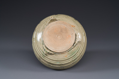 A Chinese Longquan celadon tripod censer, Ming