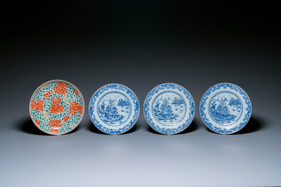 A varied collection of Chinese porcelain, Kangxi and later
