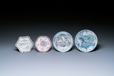 A varied collection of Chinese porcelain, Kangxi and later