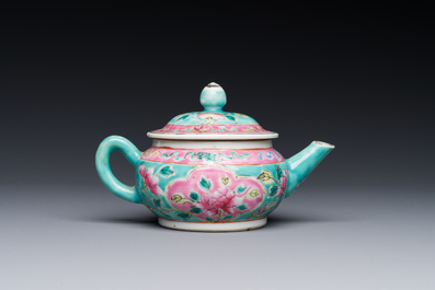 A Chinese famille rose teapot for the Straits or Peranakan market, 19th C.