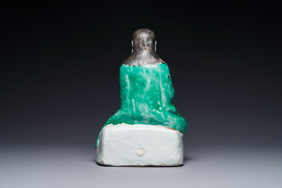 Figure de Zhen Wu en porcelaine de Chine wucai, Ming