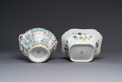 A rare 30-piece KPM porcelain service with Cantonese famille verte painting, China and Germany, 19th C.