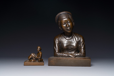 Two Vietnamese bronze sculptures, 19/20th C.