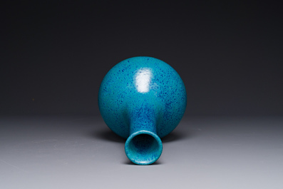 A Chinese robin's-egg-glazed bottle vase, 19th C.