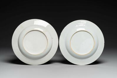 Two Chinese armorial plates with the arms of Valckenier of Amsterdam for the Dutch market, Yongzheng