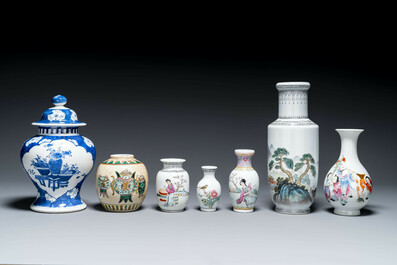 Een gevarieerde collectie Chinees porselein, Kangxi en later