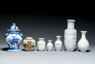 Een gevarieerde collectie Chinees porselein, Kangxi en later