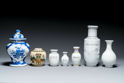 A varied collection of Chinese porcelain, Kangxi and later