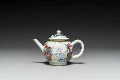 Een gevarieerde collectie Chinees blauw-wit en famille rose porselein, Qianlong en later