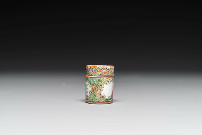 Een gevarieerde collectie Chinees blauw-wit en famille rose porselein, Qianlong en later