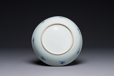 A Chinese Imari-style 'Parasol ladies' plate after Cornelis Pronk, Qianlong