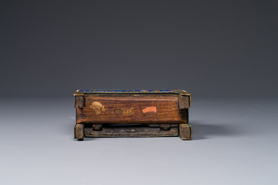 A Limoges champlev&eacute; enamel reliquary casket depicting the murder of Thomas Becket, France