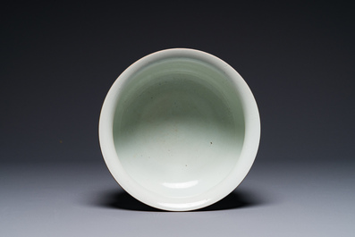 A Chinese blue and white 'cranes' censer, 19th C.