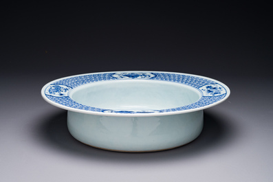 A Chinese blue and white 'Xi Xiang Ji' basin, Yongzheng