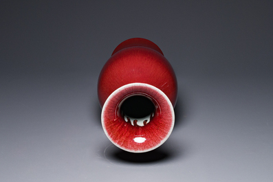 A Chinese sang-de-boeuf-glazed vase, 19th C.