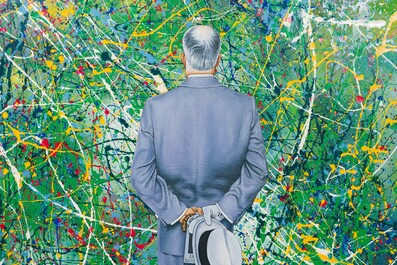 After Norman Rockwell (1894-1978): 'The Connoisseur', oil on canvas