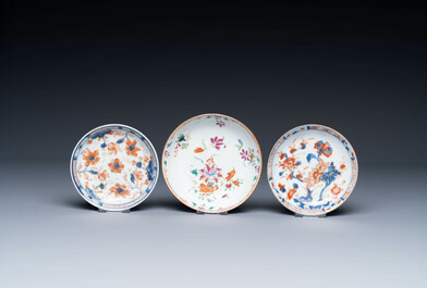 A varied collection of Chinese famille rose and Imari-style porcelain, Yongzheng and later