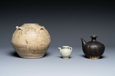 A varied collection of eight pieces Chinese monochrome wares, Tang/Ming
