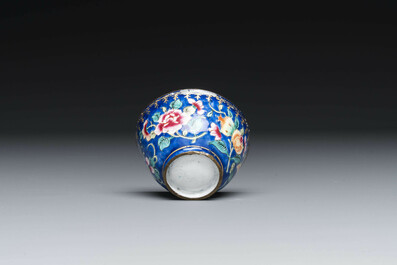 A varied collection of seven pieces of Chinese porcelain and Canton enamel, Kangxi and later