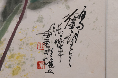 Zhang Leiping 張雷平 (1945): three various works, ink and colour on paper, dated 1988