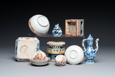 A varied collection of Chinese and Japanese porcelain, 18th C.