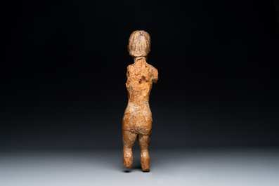 A carved wooden corpus with traces of polychromy, Portugal, 16th C.