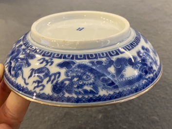 A Chinese blue and white 'Bleu de Hue' dish for the Vietnamese market, Nhất mark, Minh Mạng, ca. 1820-1840