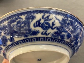 A Chinese blue and white 'Bleu de Hue' dish for the Vietnamese market, Nhất mark, Minh Mạng, ca. 1820-1840