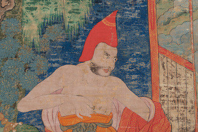 Two thangkas depicting Chakrasamvara and a Shambhala king, Tibet, 18/19th C.