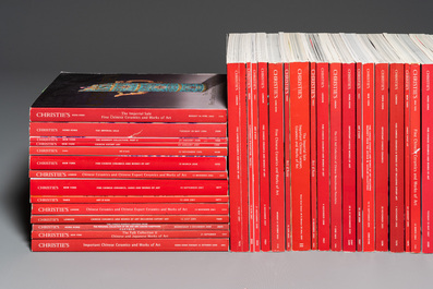 A varied collection of 89 Christie's Chinese arts auction catalogues, from the year 2000 until 2009