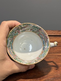 Service &agrave; th&eacute; de 11 pi&egrave;ces en porcelaine de Chine famille rose de Canton, 19&egrave;me