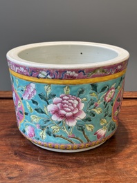 A Chinese famille rose jardiniere for the Straits or Peranakan market, 19th C.