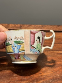 Service &agrave; th&eacute; de 11 pi&egrave;ces en porcelaine de Chine famille rose de Canton, 19&egrave;me