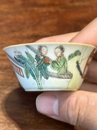 Rare ensemble de dix bols gigognes en porcelaine de Chine famille rose &agrave; d&eacute;cor &eacute;rotique, marque et &eacute;poque de Daoguang